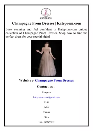 Champagne Prom Dresses  Kateprom.com
