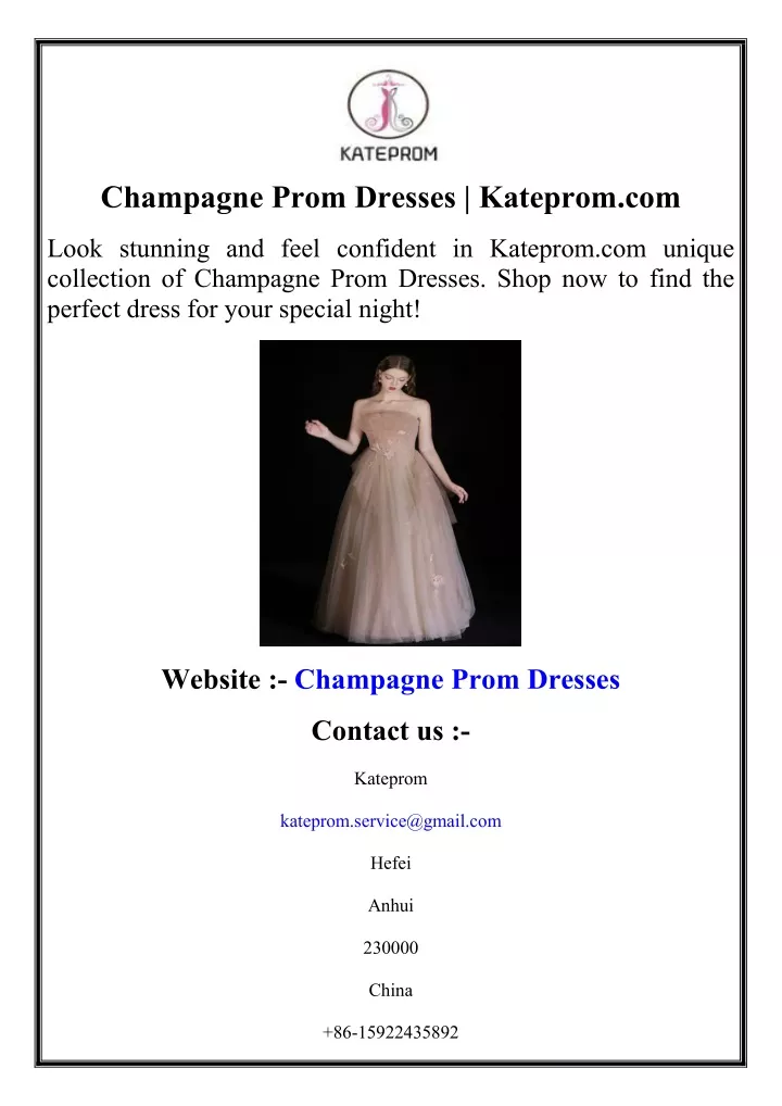 PPT - Champagne Prom Dresses Kateprom.com PowerPoint Presentation, free ...