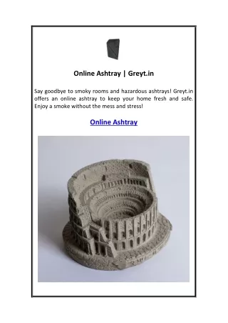 Online Ashtray  Greyt.in