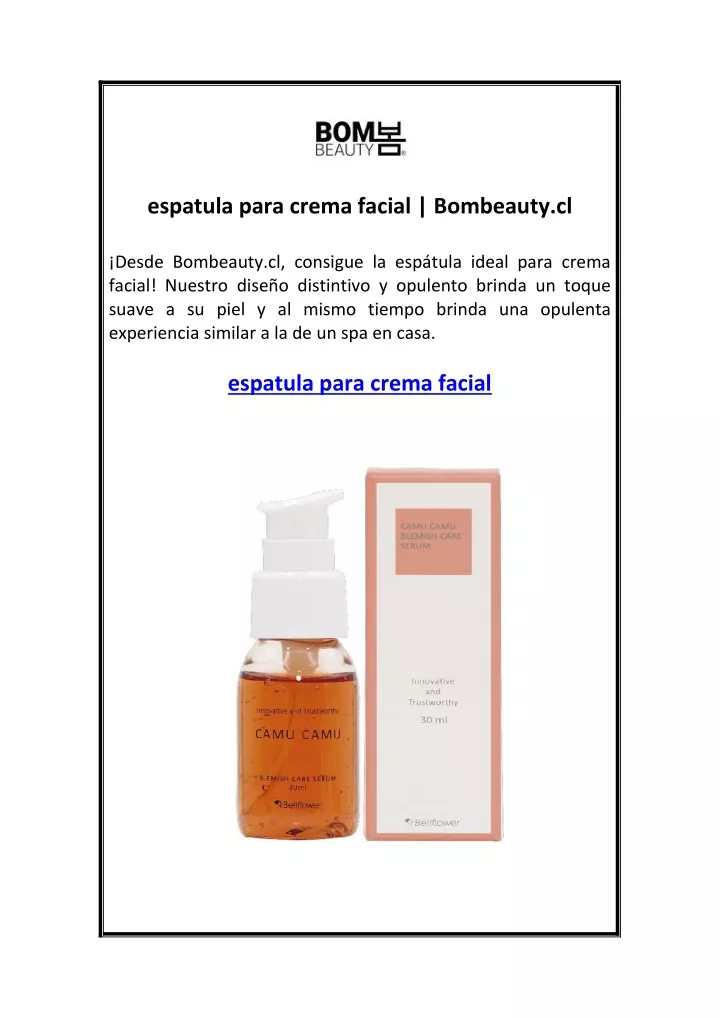 espatula para crema facial bombeauty cl