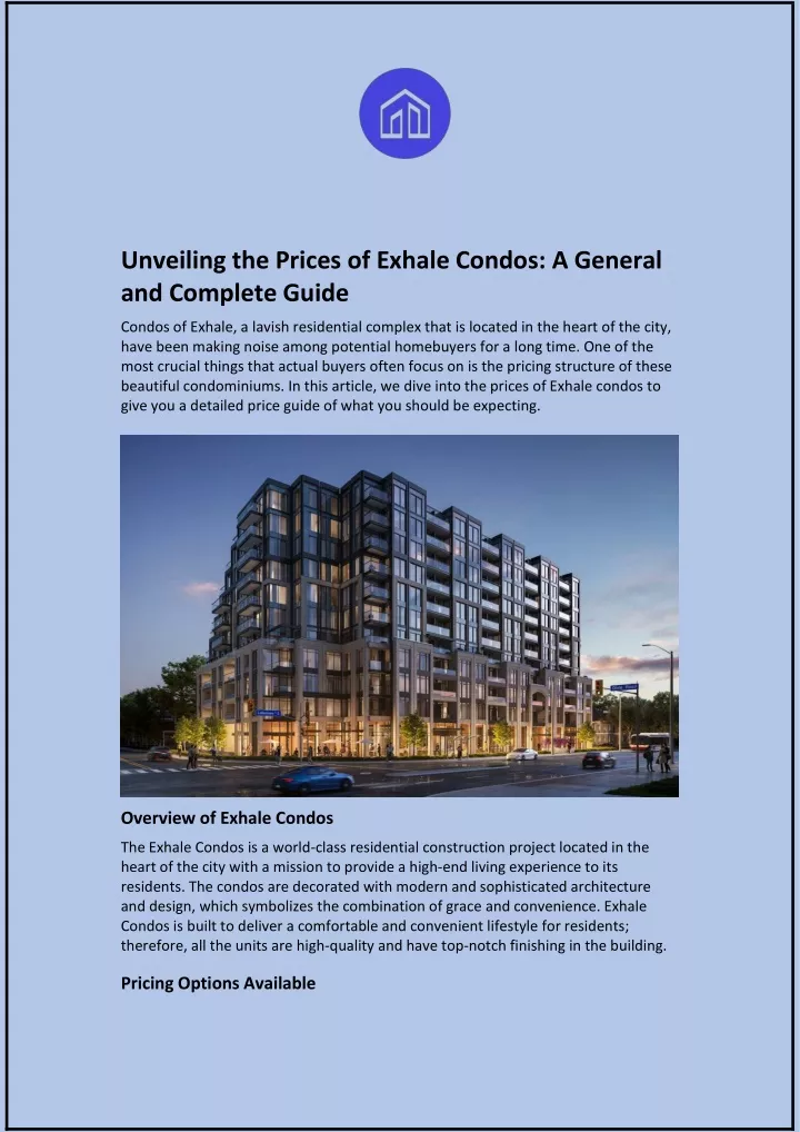 unveiling the prices of exhale condos a general