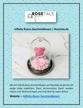 Infinity Rosen Geschenkboxen | Rosetale.de