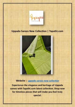 Uppada Sarees New Collection | Tapathi.com