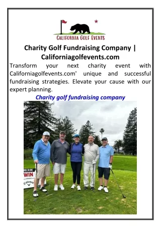 Charity Golf Fundraising Company Californiagolfevents.com