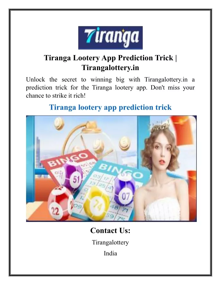 tiranga lootery app prediction trick