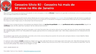 Silvio Gesseiro Rj - Gesseiro há mais de 30 anos