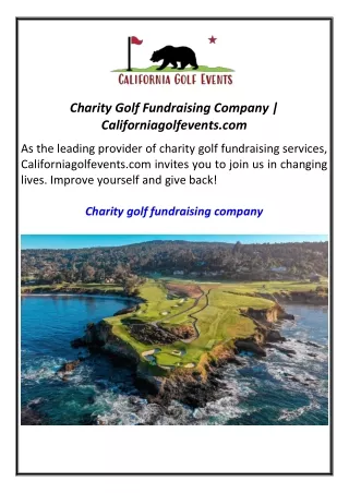 Charity Golf Fundraising Company Californiagolfevents.com(1)