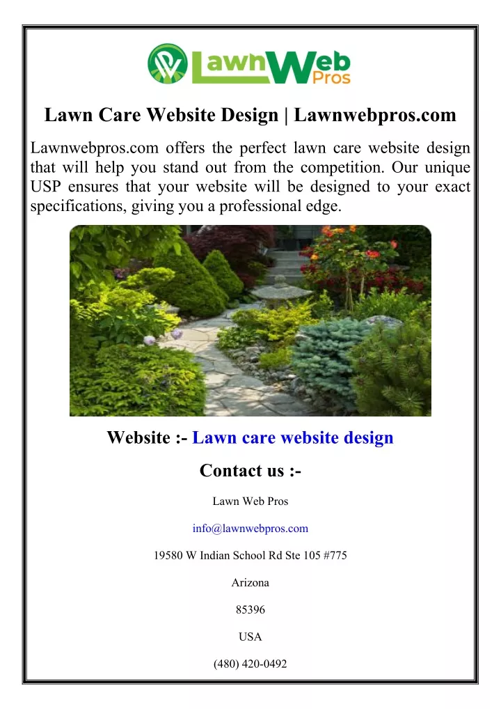 lawn care website design lawnwebpros com