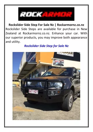 Rockslider Side Step For Sale Nz Rockarmornz.co.nz