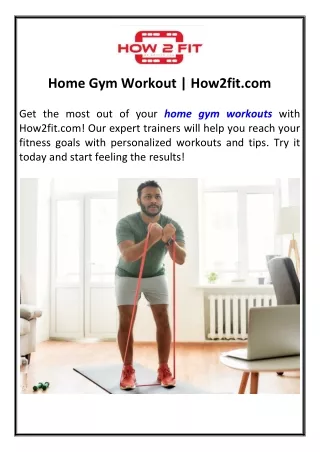 home gym workout how2fit com