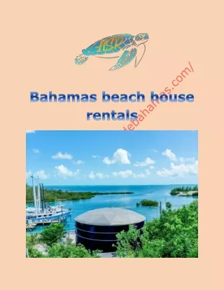 bahamas beach house rentals
