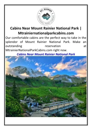 Cabins Near Mount Rainier National Park Mtrainiernationalparkcabins.com