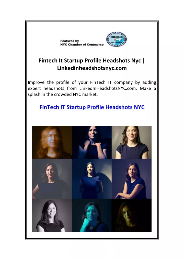 fintech it startup profile headshots