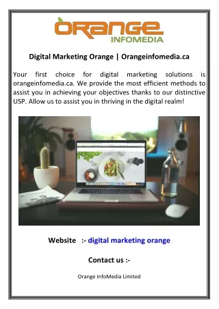 Digital Marketing Orange   Orangeinfomedia.ca