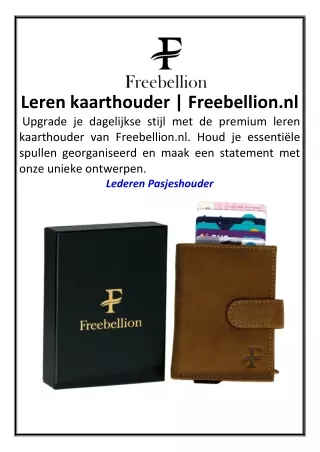 Leren kaarthouder Freebellion.nl