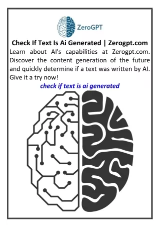 Check If Text Is Ai Generated Zerogpt.com