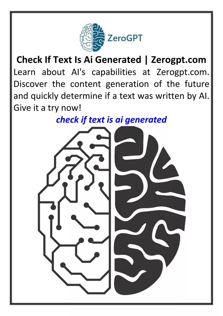 check if text is ai generated zerogpt com learn
