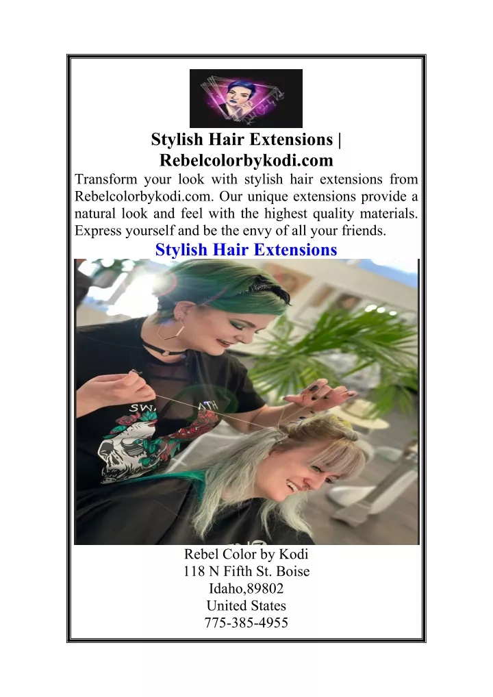 stylish hair extensions rebelcolorbykodi