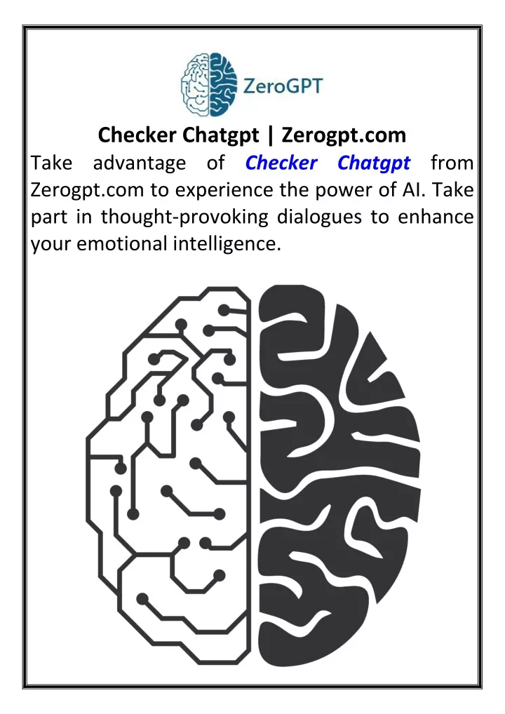 checker chatgpt zerogpt com advantage of checker