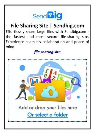 File Sharing Site Sendbig.com