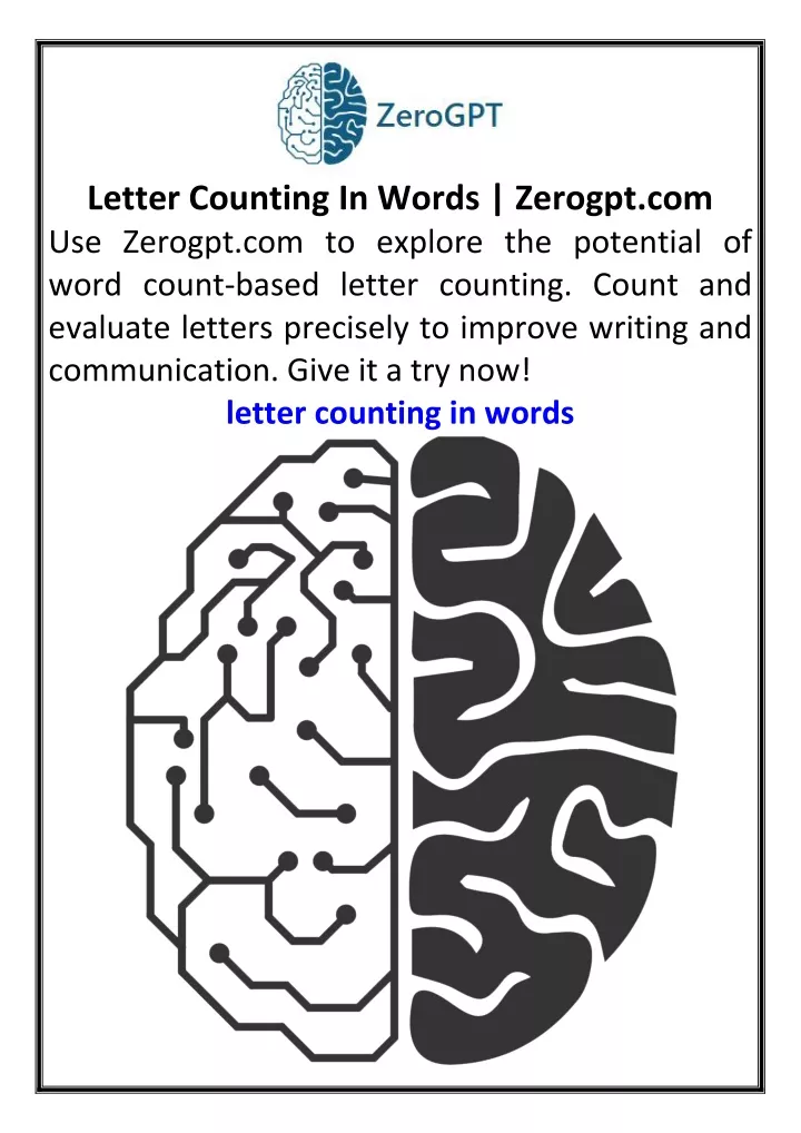 letter counting in words zerogpt com use zerogpt