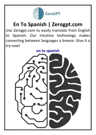 En To Spanish Zerogpt.com