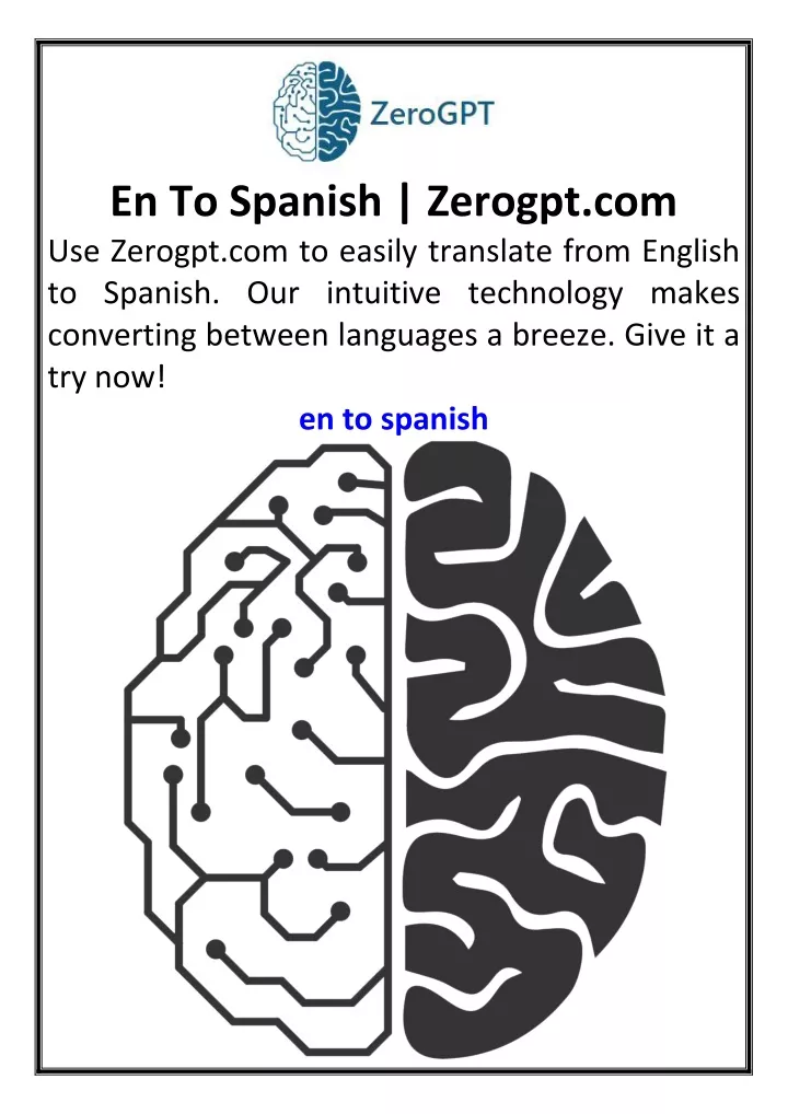 en to spanish zerogpt com use zerogpt