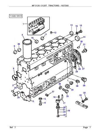 Massey Ferguson MF3120 TRACTOR Service Parts Catalogue Manual (Part Number  1637260)