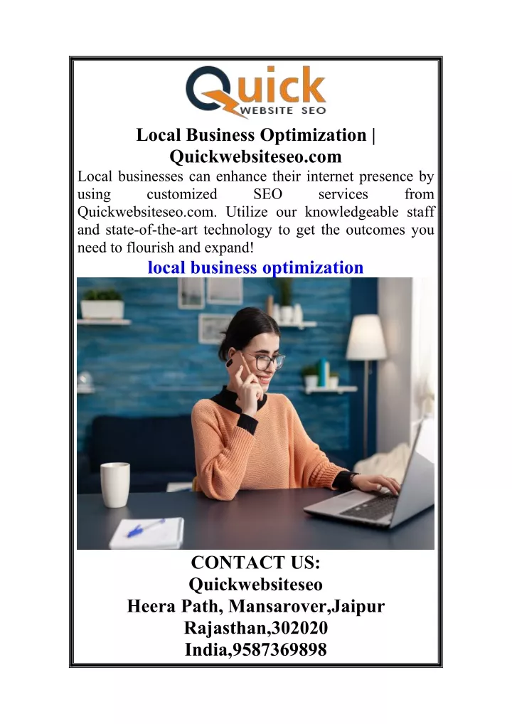 local business optimization quickwebsiteseo