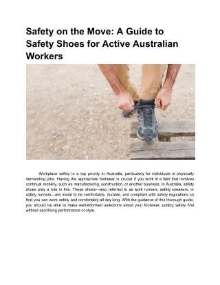 Apr. 8, 2024 - Safety on the Move_ A Guide to Safety Shoes for Active Australian Workers