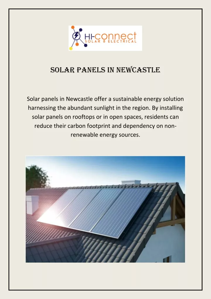 solar panels in newcastle