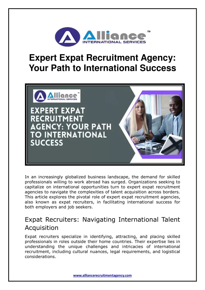 expert expat recruitment agency your path