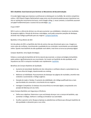 seo e backlinks guia essencial para dominar