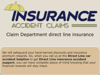 Claim Department Direct Line Insurance