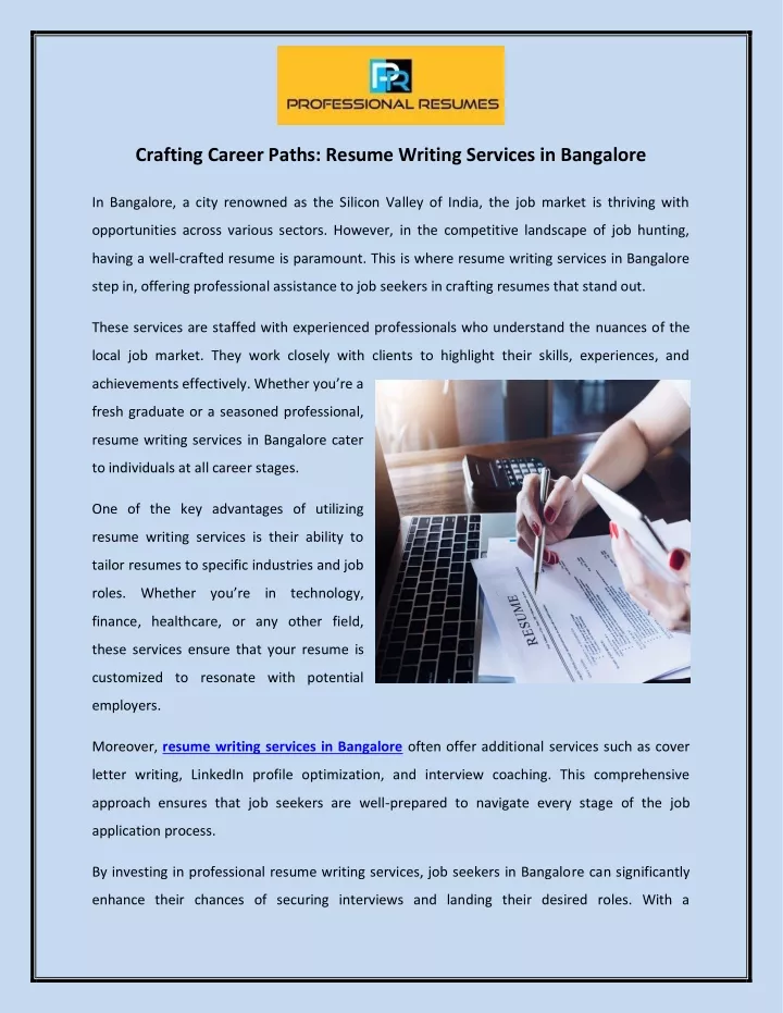 crafting career paths resume writing services
