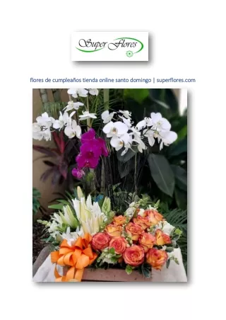 flores de cumpleaños tienda online santo domingo | superflores.com