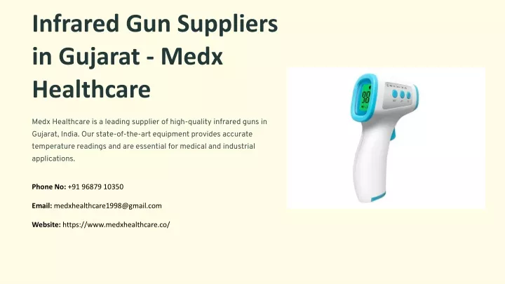 infrared gun suppliers in gujarat medx healthcare
