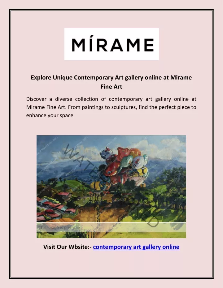 explore unique contemporary art gallery online