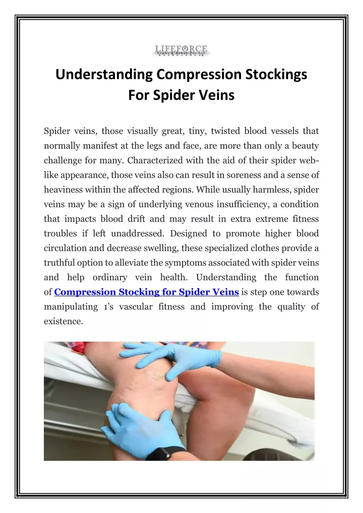 understanding compression stockings for spider