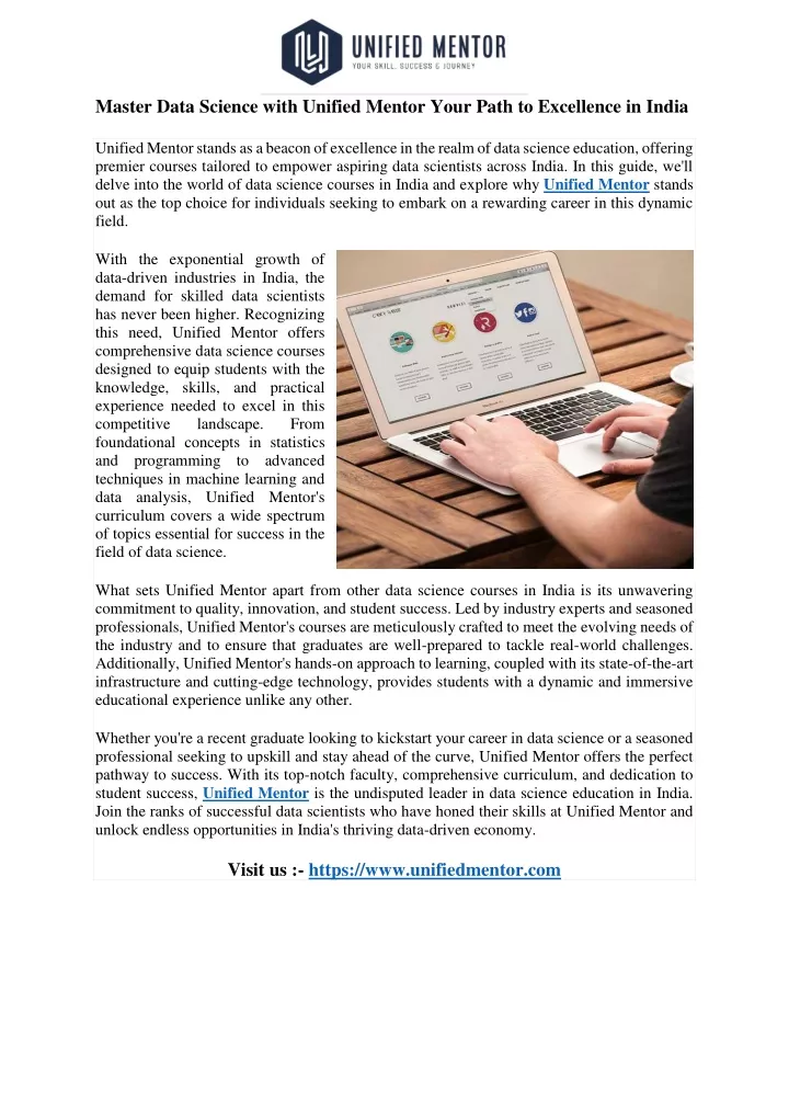 master data science with unified mentor your path