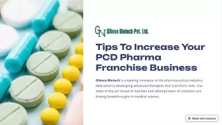Tips to Increase Your PCD Pharma Franchise Business
