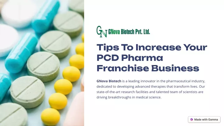 tips to increase your pcd pharma franchise