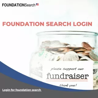 Login for foundation search