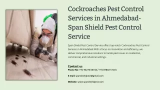 Cockroaches Pest Control Services in Ahmedabad, Best Cockroaches Pest Control Se
