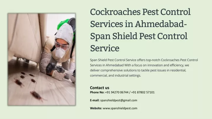 cockroaches pest control services in ahmedabad