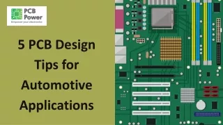 5 PCB Design Tips for Automotive Applications
