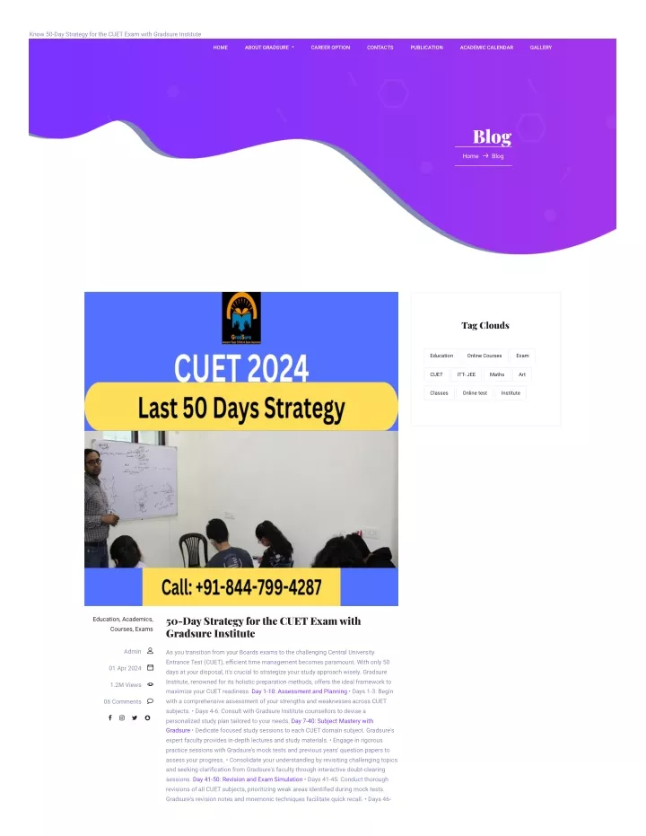 know 50 day strategy for the cuet exam with