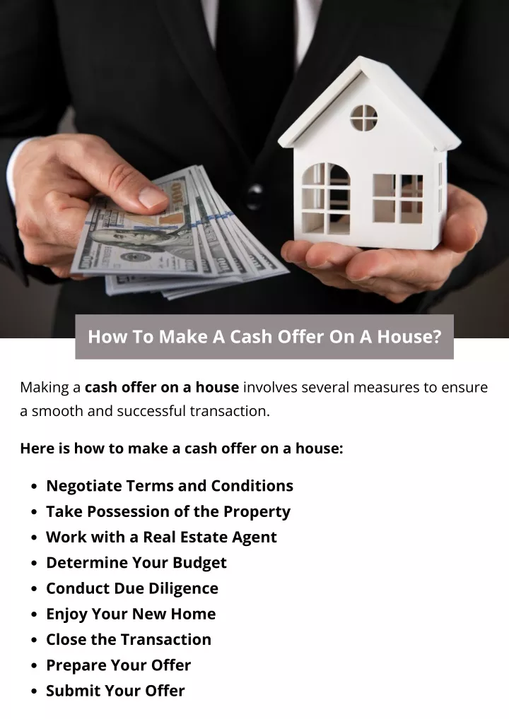 how to make a cash offer on a house