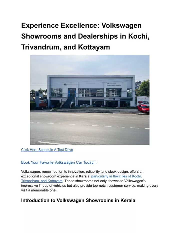 experience excellence volkswagen showrooms