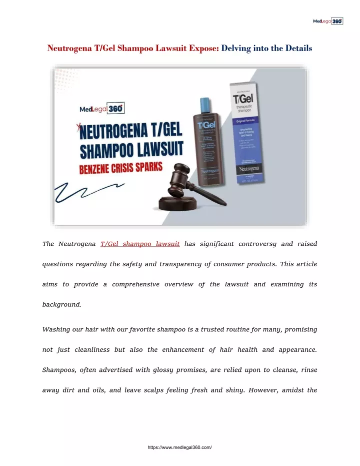 neutrogena t gel shampoo lawsuit expose delving